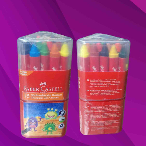 Faber Castell Triangular Wax Crayons (1Box)