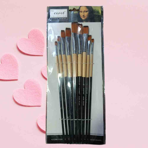 The Corot Collection Flat Long Brush (1pkt)