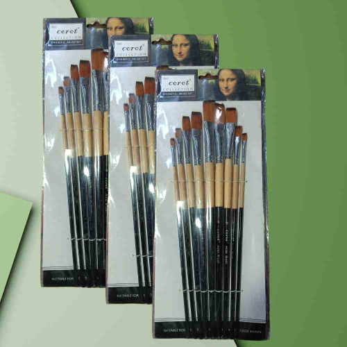 The Corot Collection Flat Long Brush (1pkt)