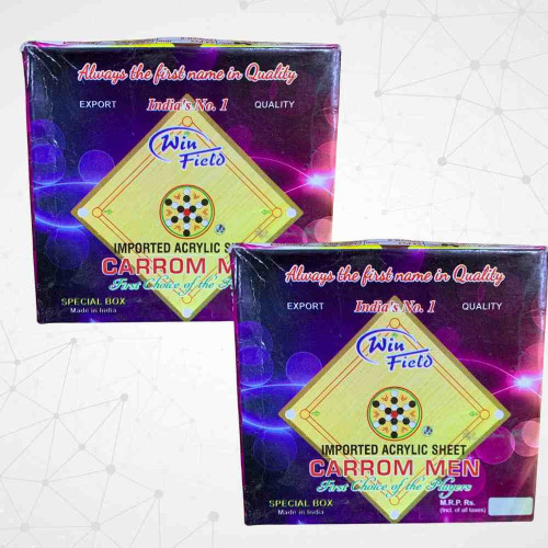 Imported Acrylic Sheet Carrom Men (12pkt)