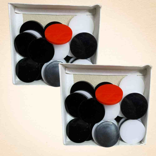 Imported Acrylic Sheet Carrom Men (12pkt)