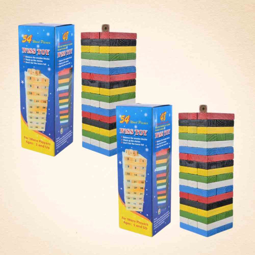 Colorful Wooden Tumbling Tower (12pcs)