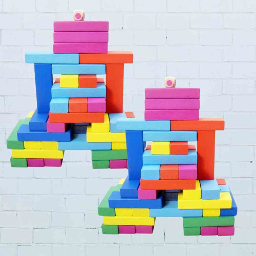 Colorful Wooden Tumbling Tower (12pcs)