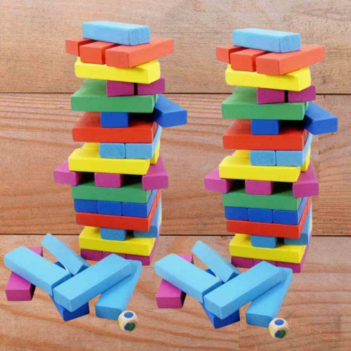 Colorful Wooden Tumbling Tower (12pcs)