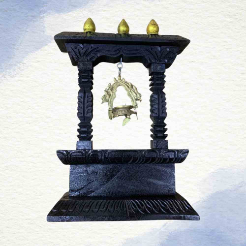 Black Wooden Bell Stand (1pcs)