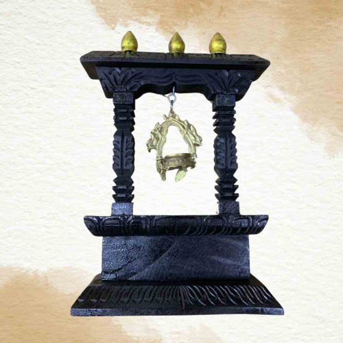 Black Wooden Bell Stand (1pcs)