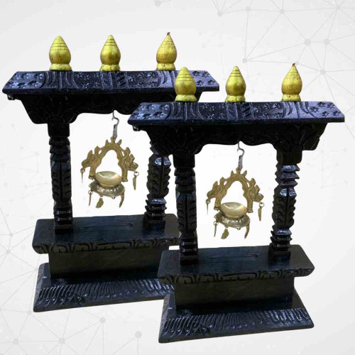 Black Wooden Bell Stand (12pcs)