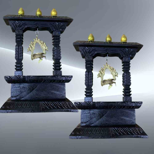 Black Wooden Bell Stand (12pcs)