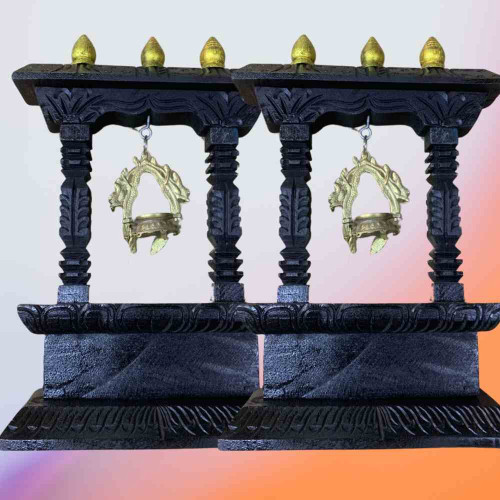 Black Wooden Bell Stand (12pcs)