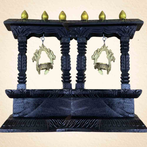 Black Wooden Bell Stand (12pcs)