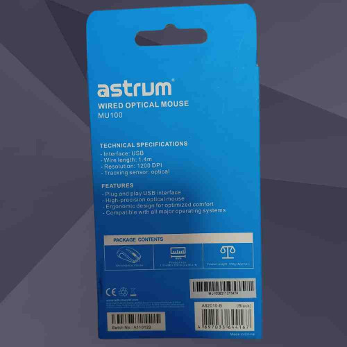 Astrum Wired Optical Mouse