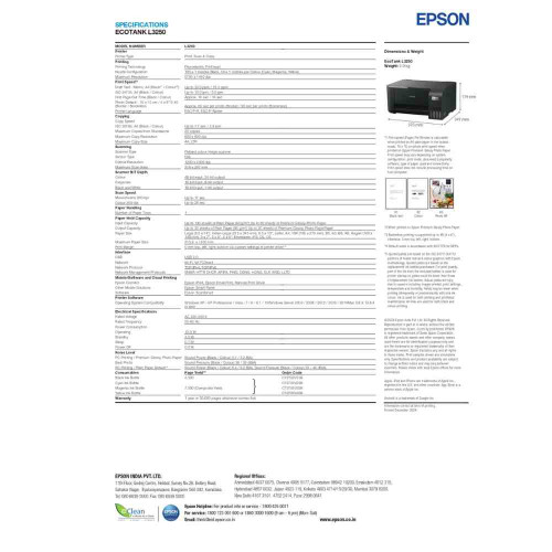 EPSON L3250 COLOUR PRINTER