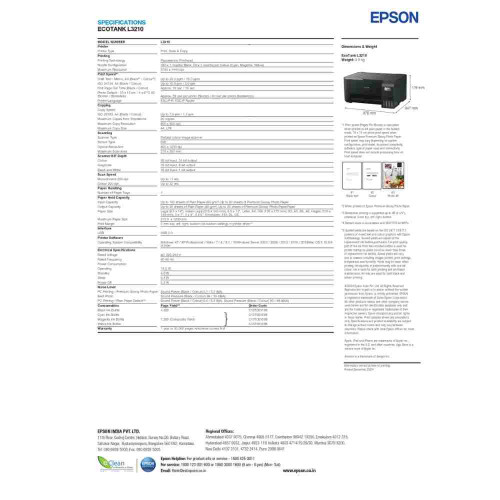 Epson EcoTank L3210 Colour Printer