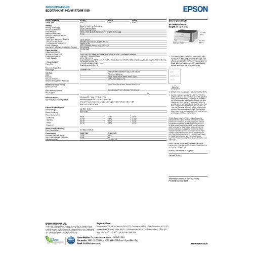 EPSON M1170 B/W PRINTER