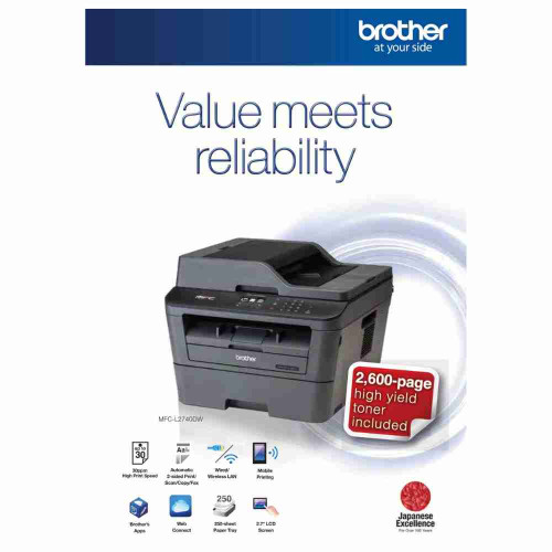 Brother MFC-L2700DW Laser MFC Printer - Mono