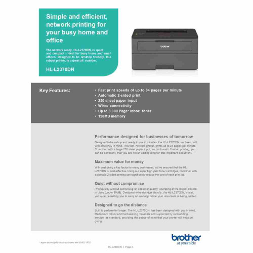 Brother HL-L2370DN A4 Mono Laser Printer