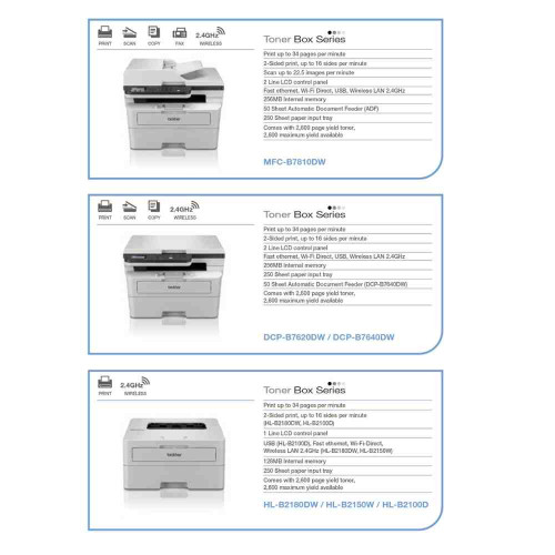 Brother MFC-B7810DW Laser MFC Printer - Mono