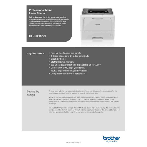 Brother HL-L5210DN Professional Mono Laser Printer