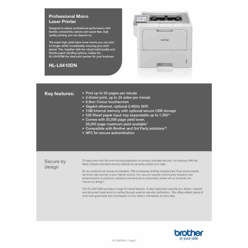 Brother HL-L6410DN Professional Mono Laser Printer