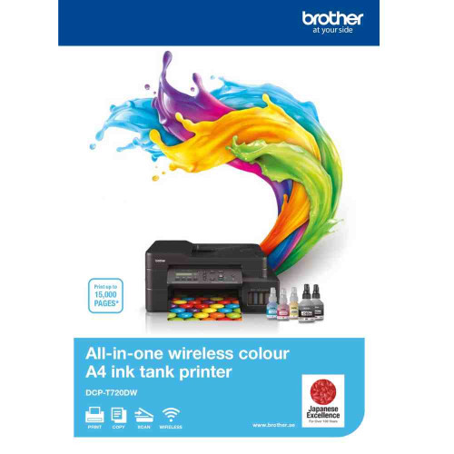 Brother DCP-T720DW 3-in-1 Color Inkjet Printer