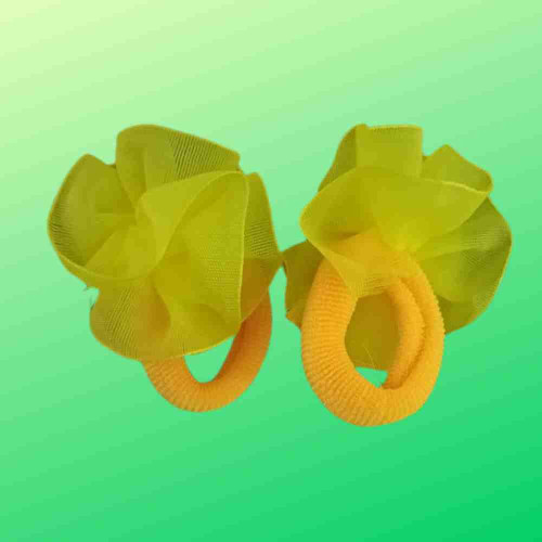 Yellow Elastic Hair Ribbon (2pcs)