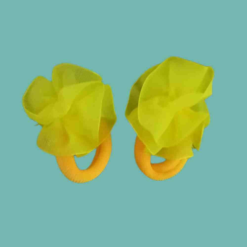 Yellow Elastic Hair Ribbon (2pcs)