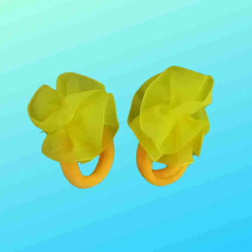 Yellow Elastic Hair Ribbon (2pcs)