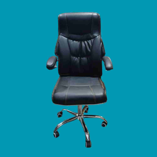 Black Leather Executive Office Chair (1pcs)