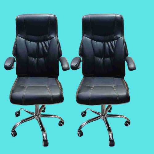 Black Leather Executive Office Chair (12pcs)