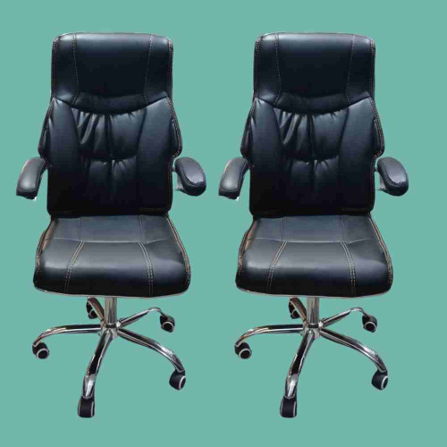 Black Leather Executive Office Chair (12pcs)